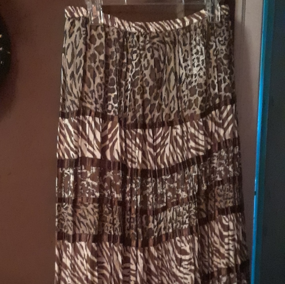 Multiples 35" Multi Color Flair Skirt